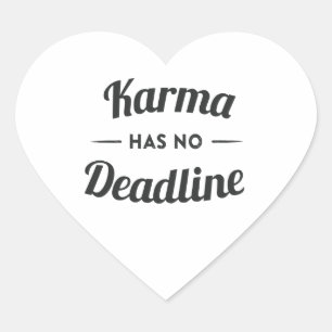 Adesivo Coração A karma não tem nenhum fim do prazo