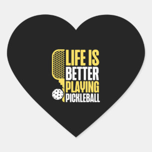 Adesivo Coração A Vida Do Jogador De Pickleball É Melhor Jogar