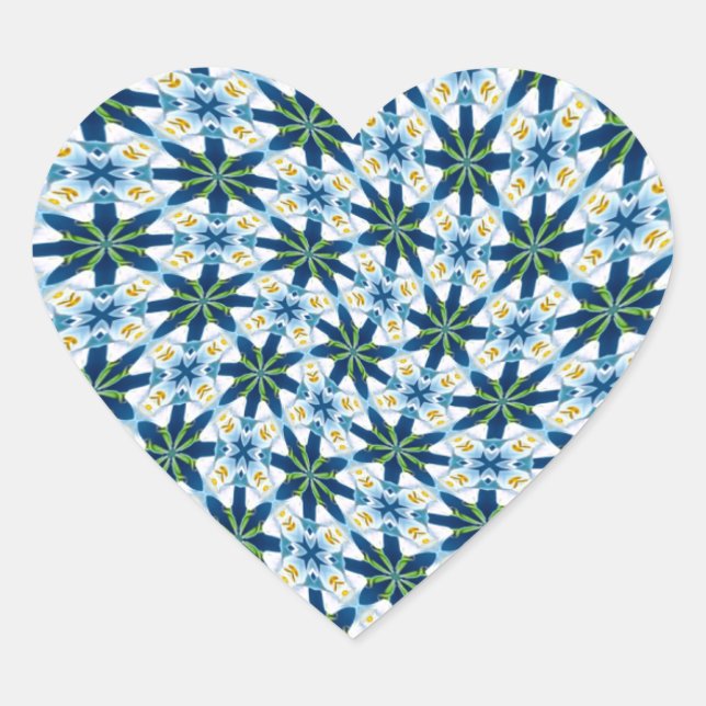 Adesivo Coração Abstrato Lily Flowers (Frente)