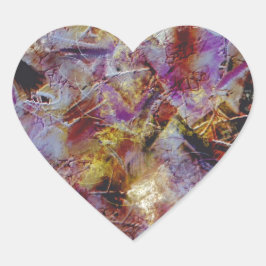 Adesivo Coração Abstrato roxo do embaçamento