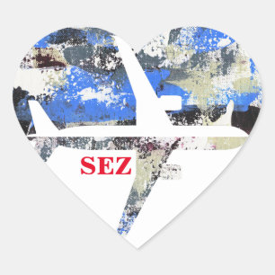 Adesivo Coração Abstrato voador por Michael Moffa