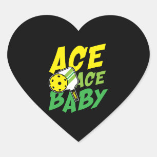 Adesivo Coração Ace ace baby para um jogador Pickleball
