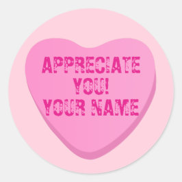 Adesivo Coração Adormecido com Coração Cor-de-Rosa de Text