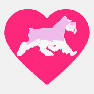 Adesivo Coração Adoro o meu Schnauzer-Sticker