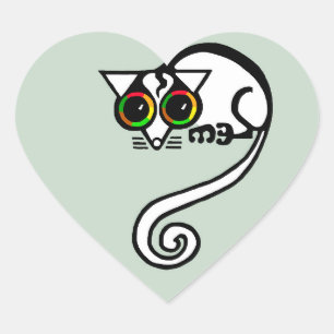 Adesivo Coração Adoro POSSUMS- Marsupial - Vida selvagem australia