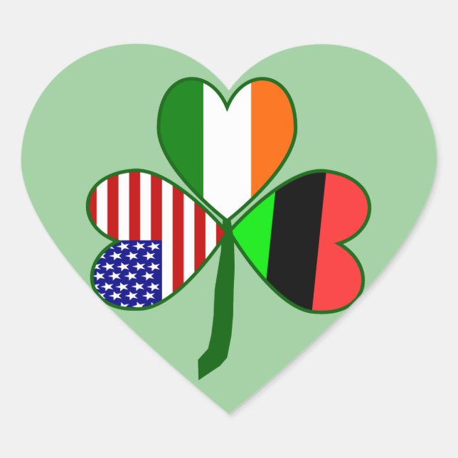 Adesivo Coração African American Shamrock.png (Frente)