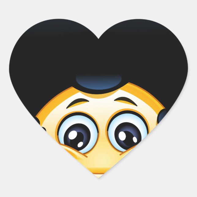Adesivo Coração afro emoji (Frente)