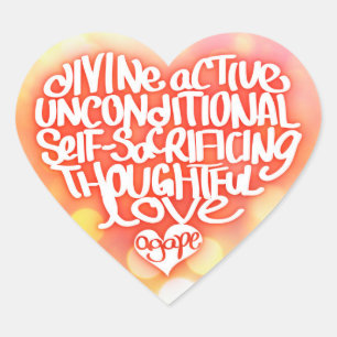 Adesivo Coração Agape Love