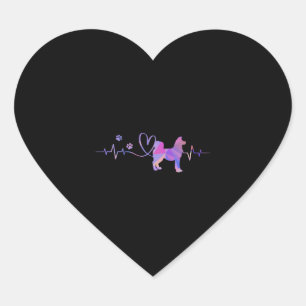 Adesivo Coração Akita Heartbeat
