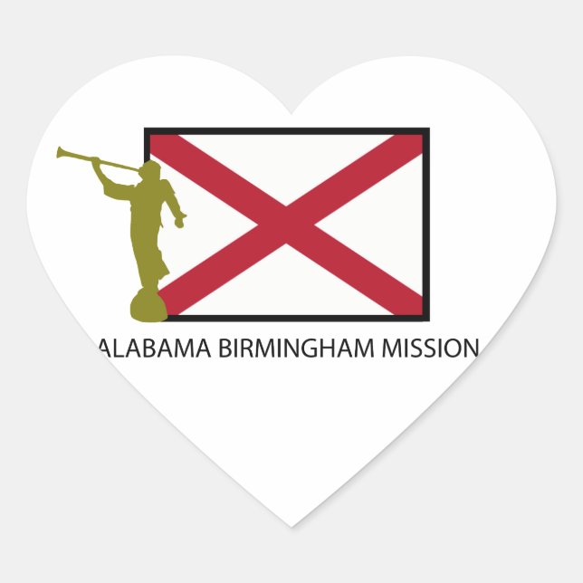 ADESIVO CORAÇÃO ALABAMA BIRMINGHAM MISSÃO LDS CTR (Frente)