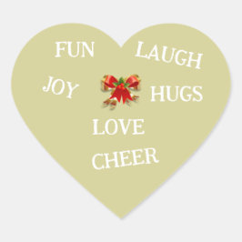 Adesivo Coração Alegria do Vinheta de Natal