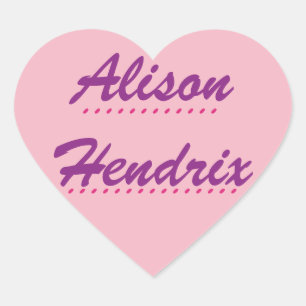 Adesivo Coração Alison órfão preta