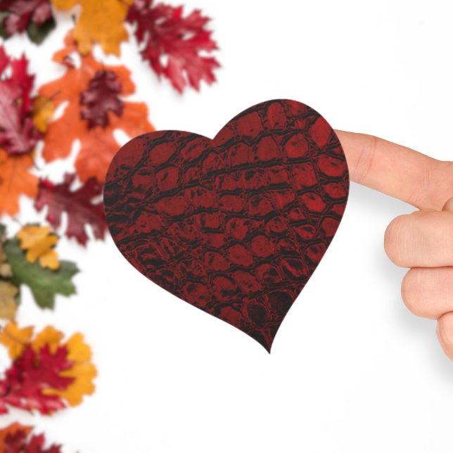 Adesivo Coração Alligator Red Faux Leather (Criador carregado)