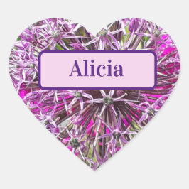 Adesivo Coração Allium & Summer Flowers Personalizados