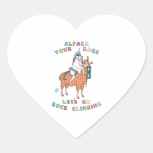 Adesivo Coração Alpaca Suas Bolsas Vamos Escalar o Unicórnio