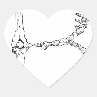 Adesivo Coração Alphabet Bone - Letra B