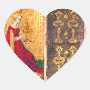 ADESIVO CORAÇÃO ALVAS DE RENASCIMENTO ANTIQUÍMICAS / RAINHA DE X