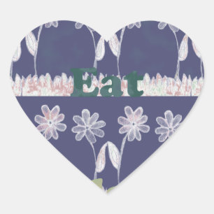 Adesivo Coração Amar cores azuis do Chá de fraldas