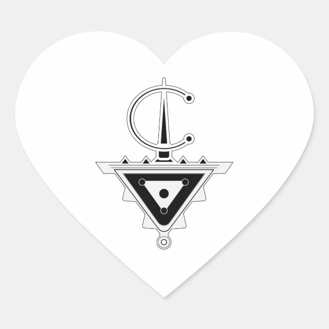 Adesivo Coração Amazigh Berber Tazerzit Sticker (Frente)