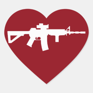 Adesivo Coração Ame minhas armas