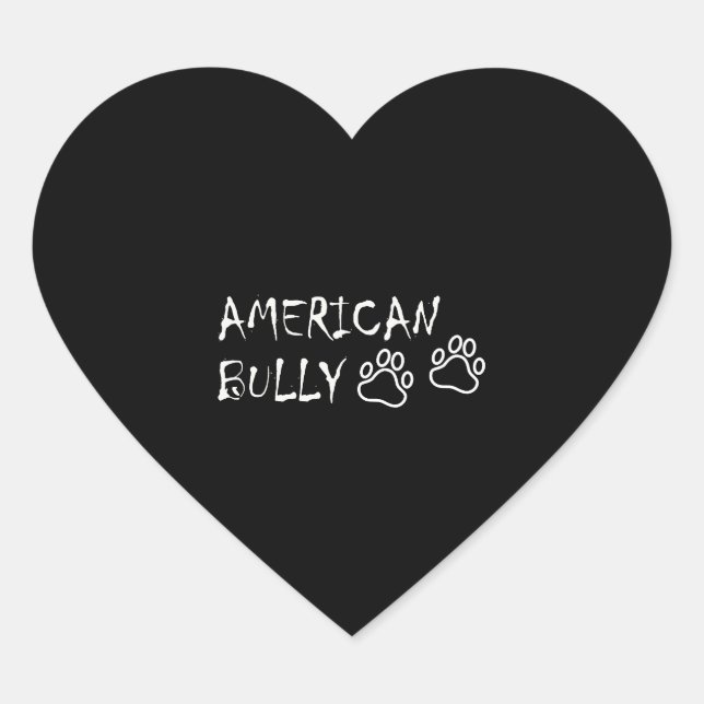 Adesivo Coração American Bully (Frente)
