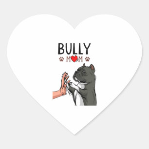 Adesivo Coração American Bully Mamãe Bonita Cachorro Mamãe Engraça