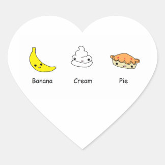Adesivo Coração Amigos da Pizza de Banana Cream