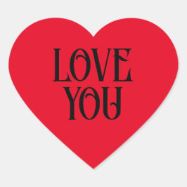 Adesivo Coração Amo-Te Sticker