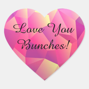 Adesivo Coração Amo Vocês, Bunches!