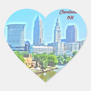 Adesivo Coração Amor Cleveland OH (opinião do rio)