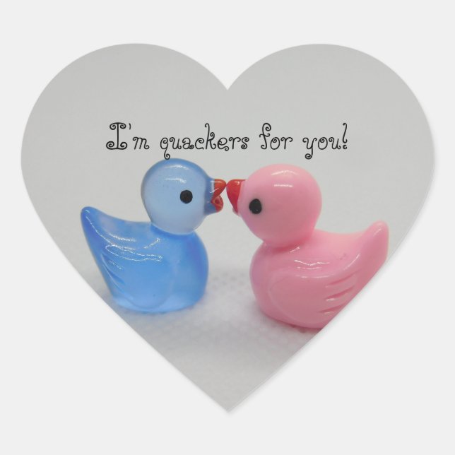 Adesivo Coração Amor de Pato (Frente)
