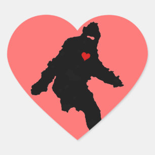 Adesivo Coração Amor de Sasquatch