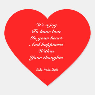 Adesivo Coração Amor e felicidade