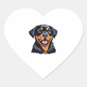 Adesivo Coração Amor e Rottweiler Abraçam Pawsitively Hilarious Pe