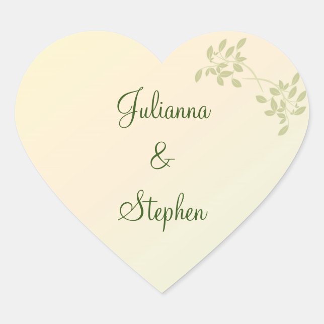 Adesivo Coração Amor em Laurels Personalizado (Frente)