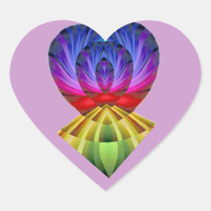Adesivo Coração Amor & Ouros_