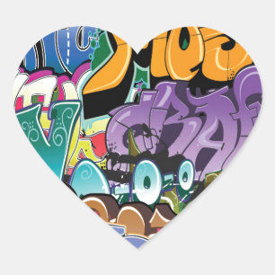 Adesivo Coração Amor para grafites