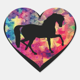 Adesivo Coração Amor por Cavalos