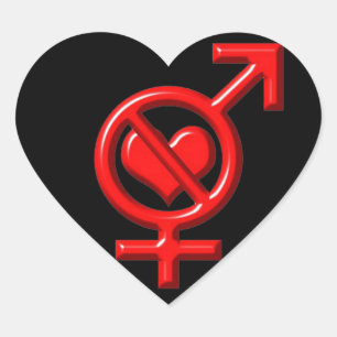 Adesivo Coração Amor proibido OPUS