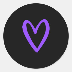 Adesivo Coração Amor Retro Vintage Pequeno Coração Roxo Va
