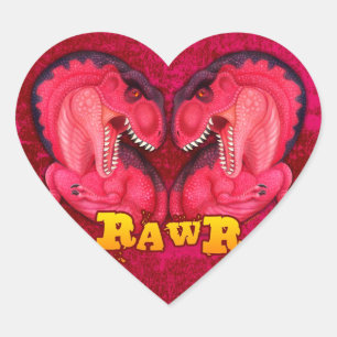 Adesivo Coração Amor-um-saurus de Rawr