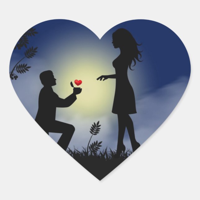 Adesivo Coração Amor verdadeiro (Frente)