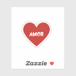 Adesivo Coração Amor Vermelho