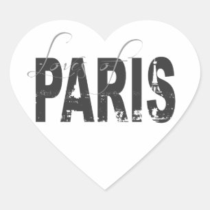 Adesivo Coração Amores de Paris