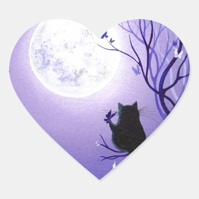 Adesivo Coração Anel da borboleta (Frente)