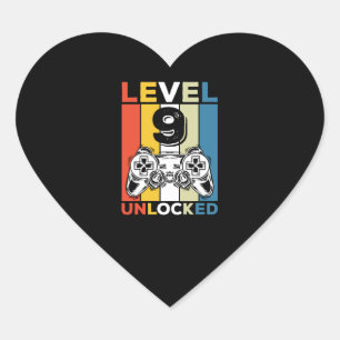 Adesivo Coração Aniversário, 9.º Nível Desbloqueado, 9 Jogos