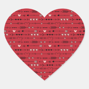 Adesivo Coração Aniversário do Dia dos Namorados Coração Rosa Cora