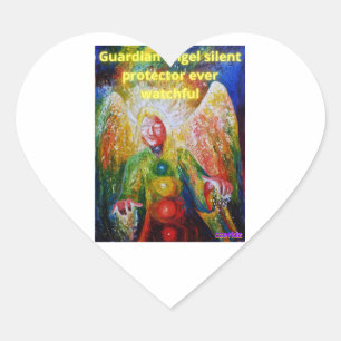 Adesivo Coração Anjo dos guardiões