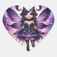 Anjo Gótico Roxo Fada Chifres Escorpião Zodíaco