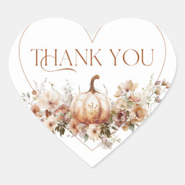 Adesivo Coração Apaixonado Pumpkin Chá de panela de flor selvagem